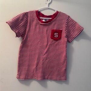 NC State Red Striped Kids Shirt
